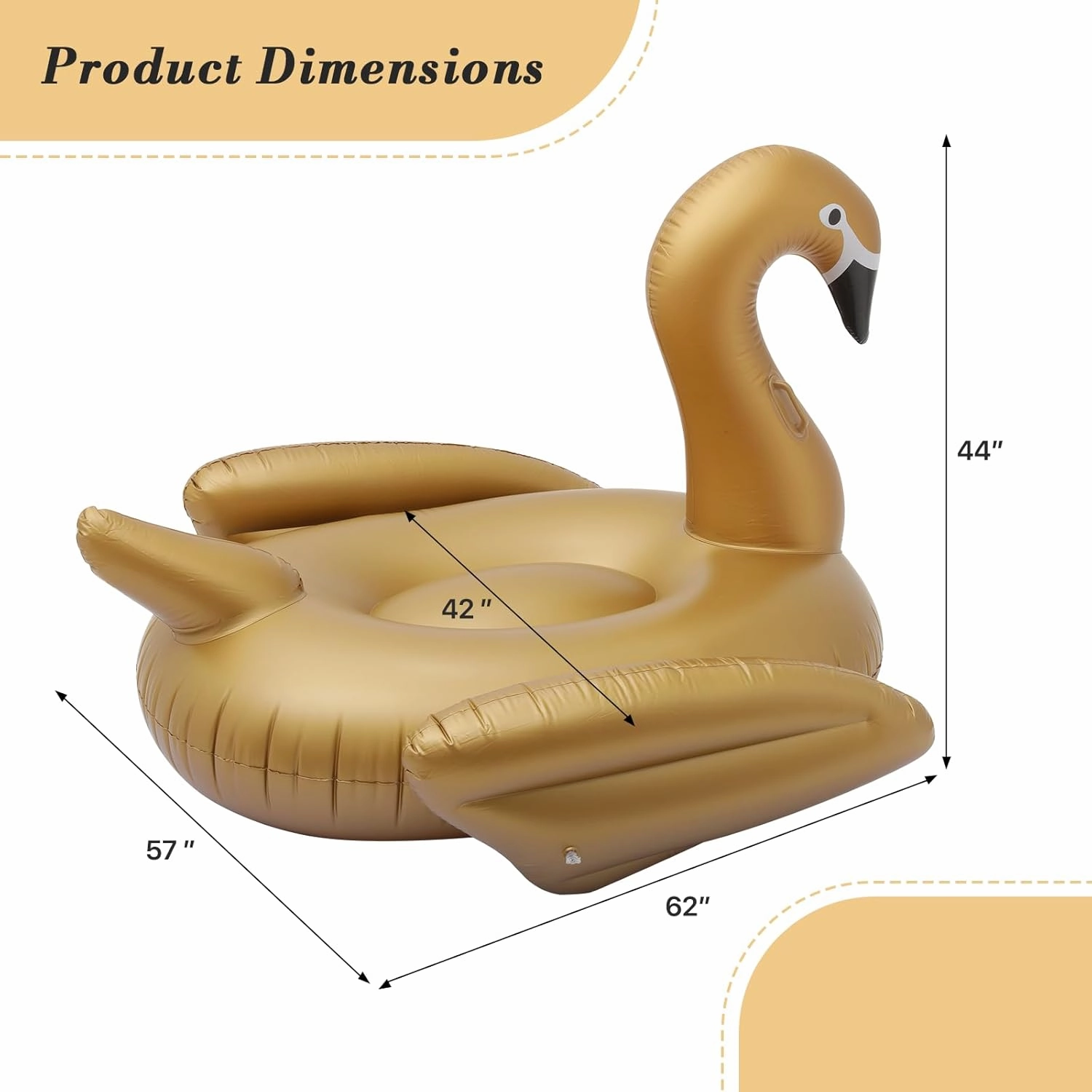 Athena Collection Inflatable Pool Float Toucan Water Floaties with Handle Adult Pool Floaties Kids Lake Floats Inflatable Ride-ons for Sea, Swimming Pool, Lake, Water Park