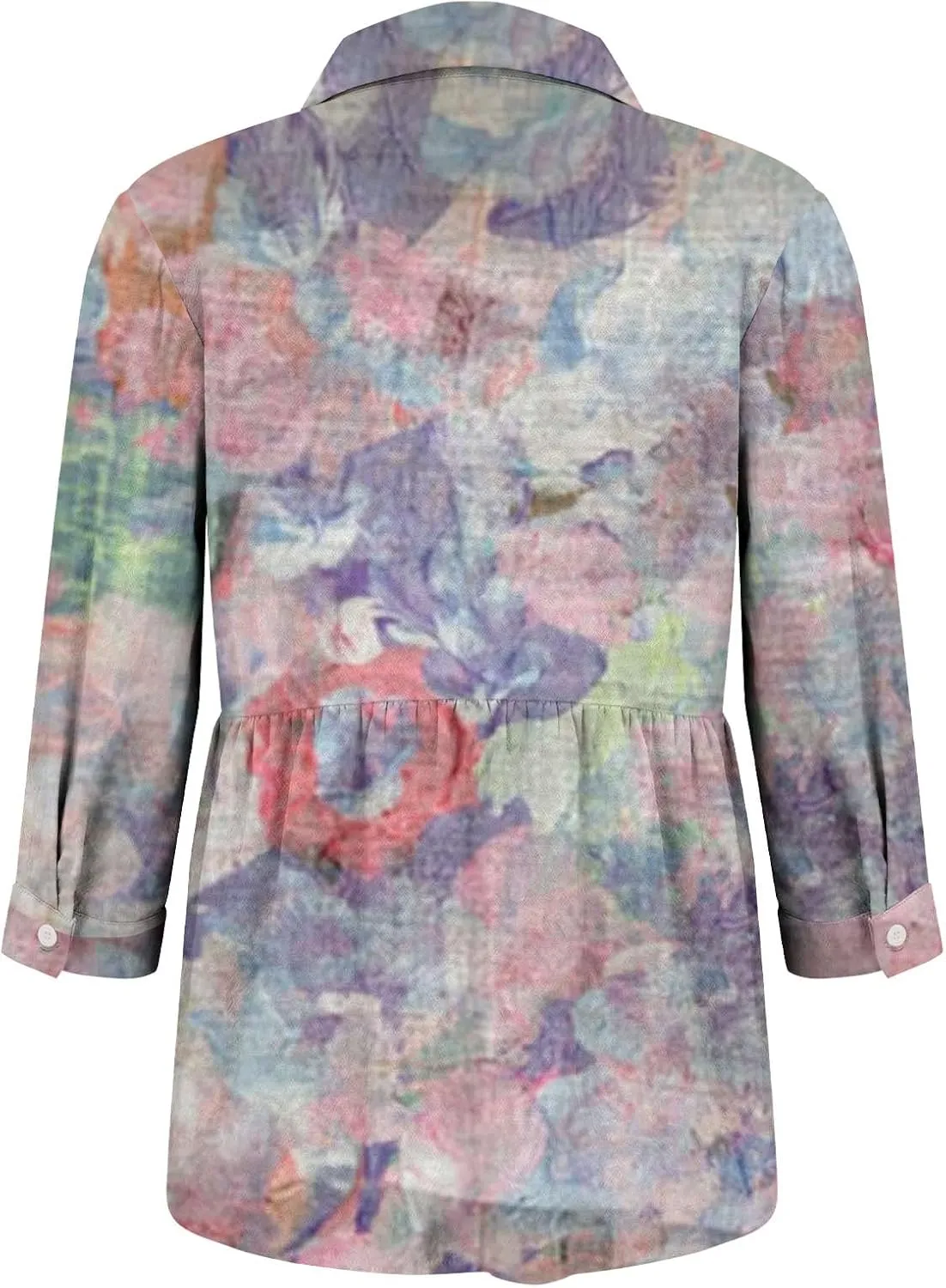 Autumn Blouses for Women 2024 Solid Lapel Long Sleeves T Shirt Blouse Tops Button Down Loose Casual Trendy Blouses