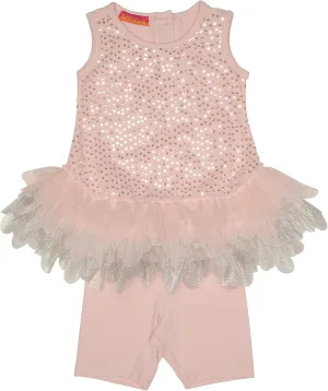 Baby Girl's Infant Twinkle Toes Tunic & Legging, Pink - Size 18M