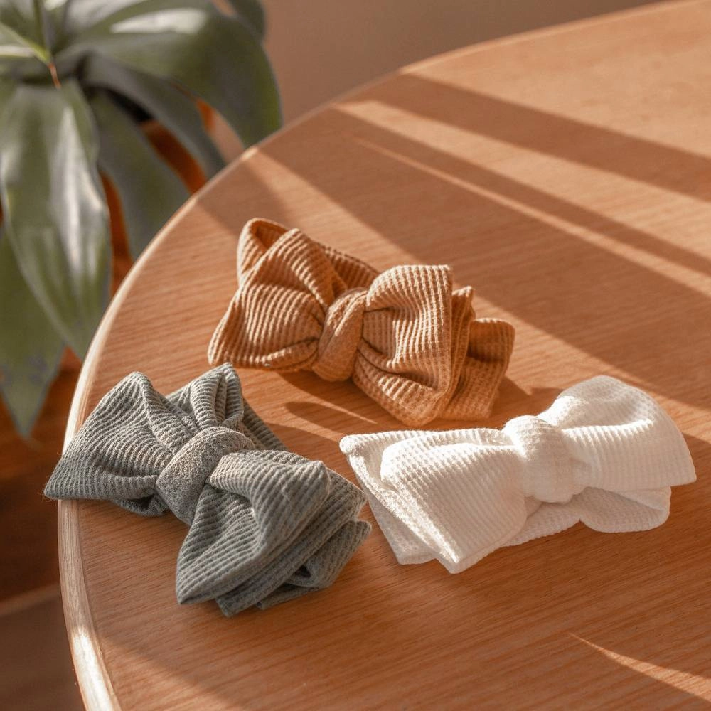 Baby Waffle Top Knot Headband in Blush
