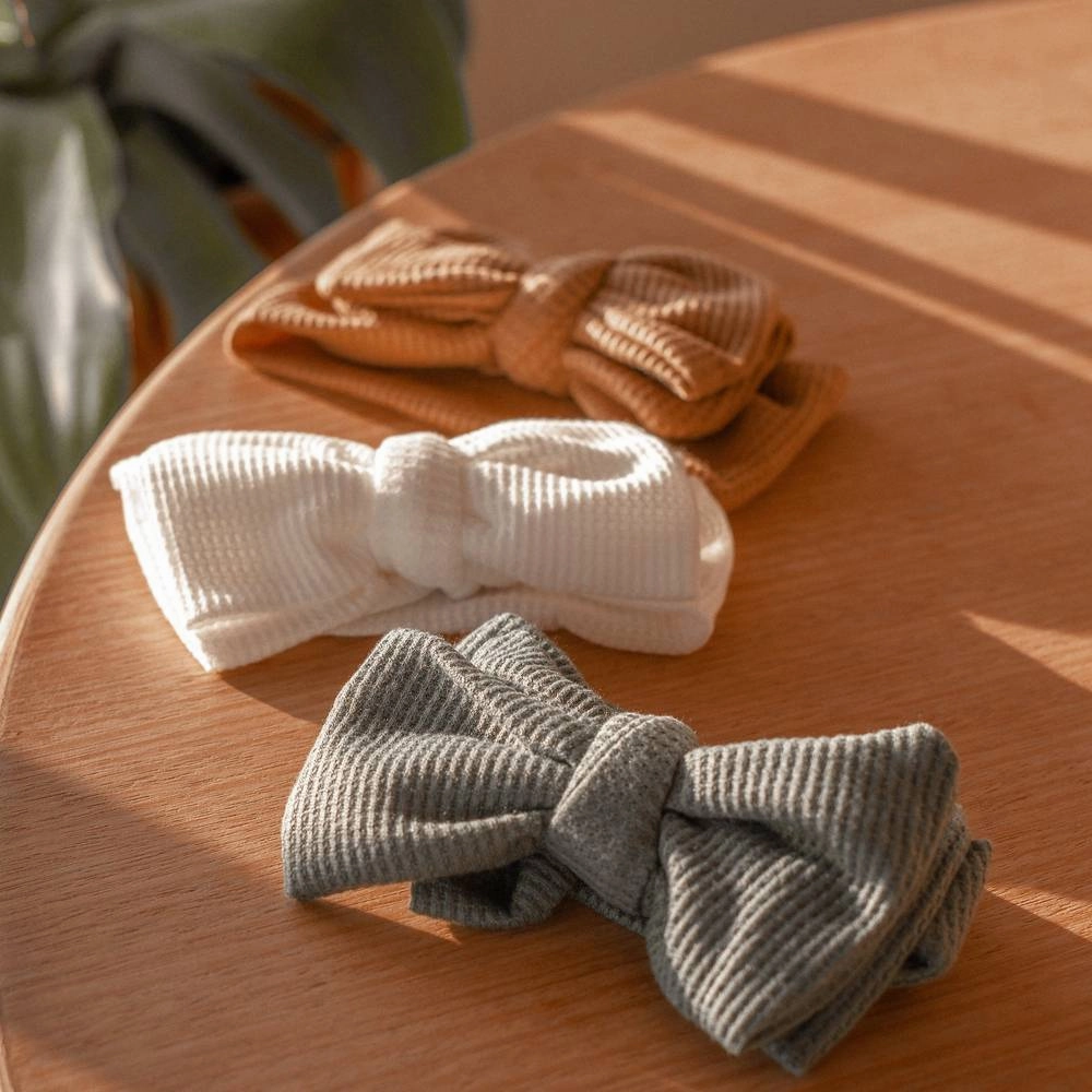 Baby Waffle Top Knot Headband in Blush