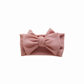 Baby Waffle Top Knot Headband in Blush