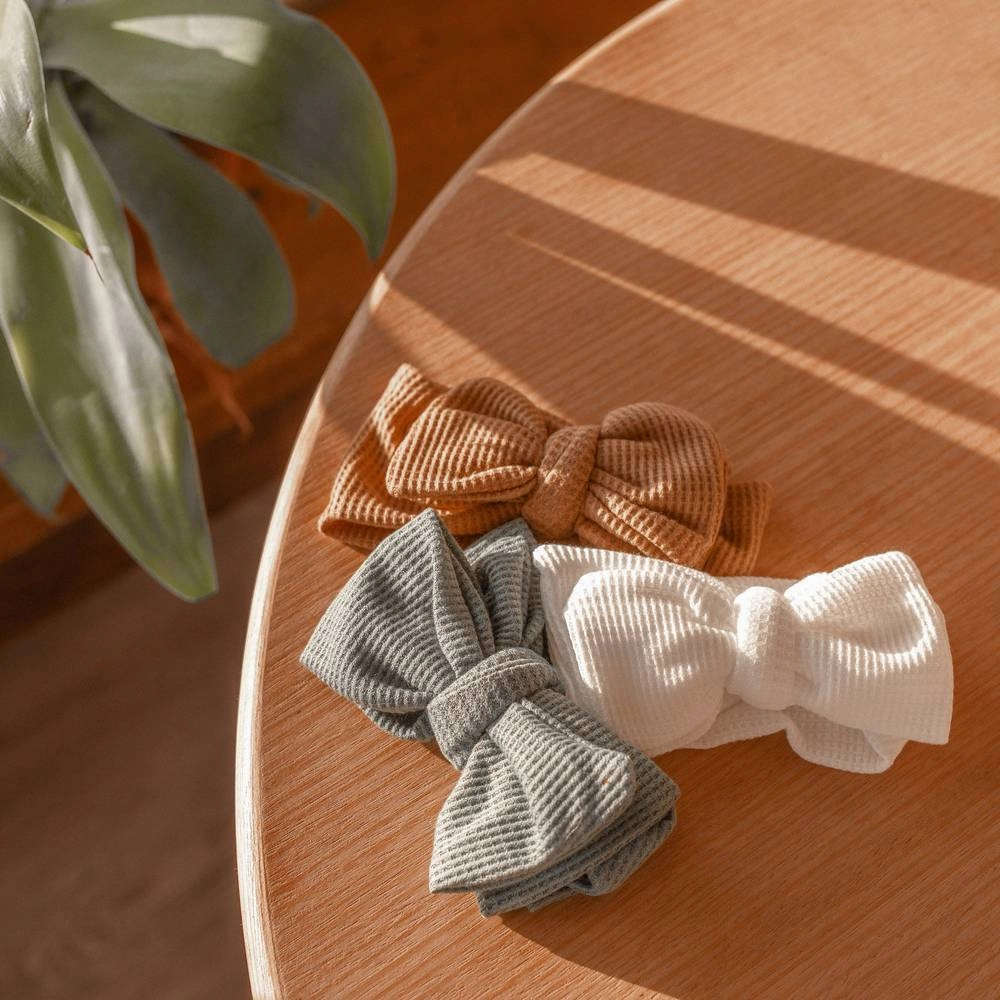 Baby Waffle Top Knot Headband in Blush