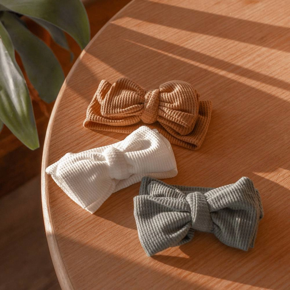 Baby Waffle Top Knot Headband in Blush