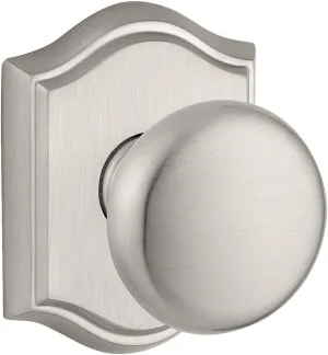 Baldwin PSROUTAR150 Reserve Passage Round with Traditional Arch Rose in Satin Nickel Finish
