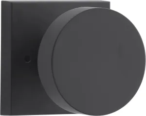 Baldwin PV.CON.CSR Contemporary Privacy Door Knob with Square Rose - Satin Black