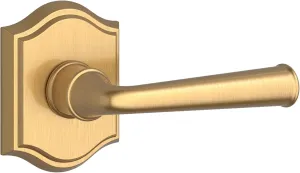 Baldwin PV.FED.Tar Federal Privacy Leverset with Traditional Arch Rose - Lifetime Satin Brass