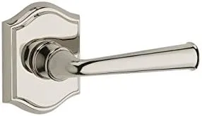 Baldwin PV.FED.TAR Federal Privacy Leverset with Traditional Arch Rose, Polished Nickel