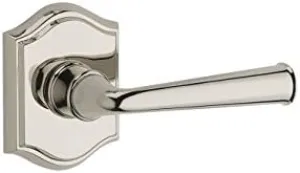 Baldwin PV.FED.TAR Federal Privacy Leverset with Traditional Arch Rose, Polished Nickel