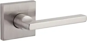 Baldwin PVSQUCSR150 Reserve Privacy Square with Contemporary Square Rose in Satin Nickel Finish