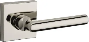 Baldwin PV.TUB.CSR Tube Privacy Leverset with Contemporary Square Rose, Polished Nickel