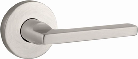 Baldwin PSSQUCRR150 Reserve Passage Square with Contemporary Round Rose in Satin Nickel Finish