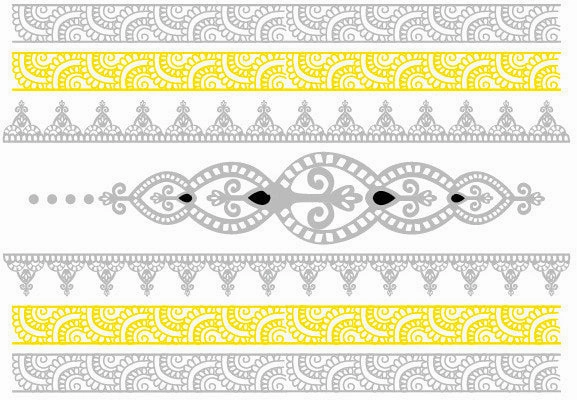 Bali Candy Temporary Jewelry Tattoos III (includes 4 sheets with 4 styles)