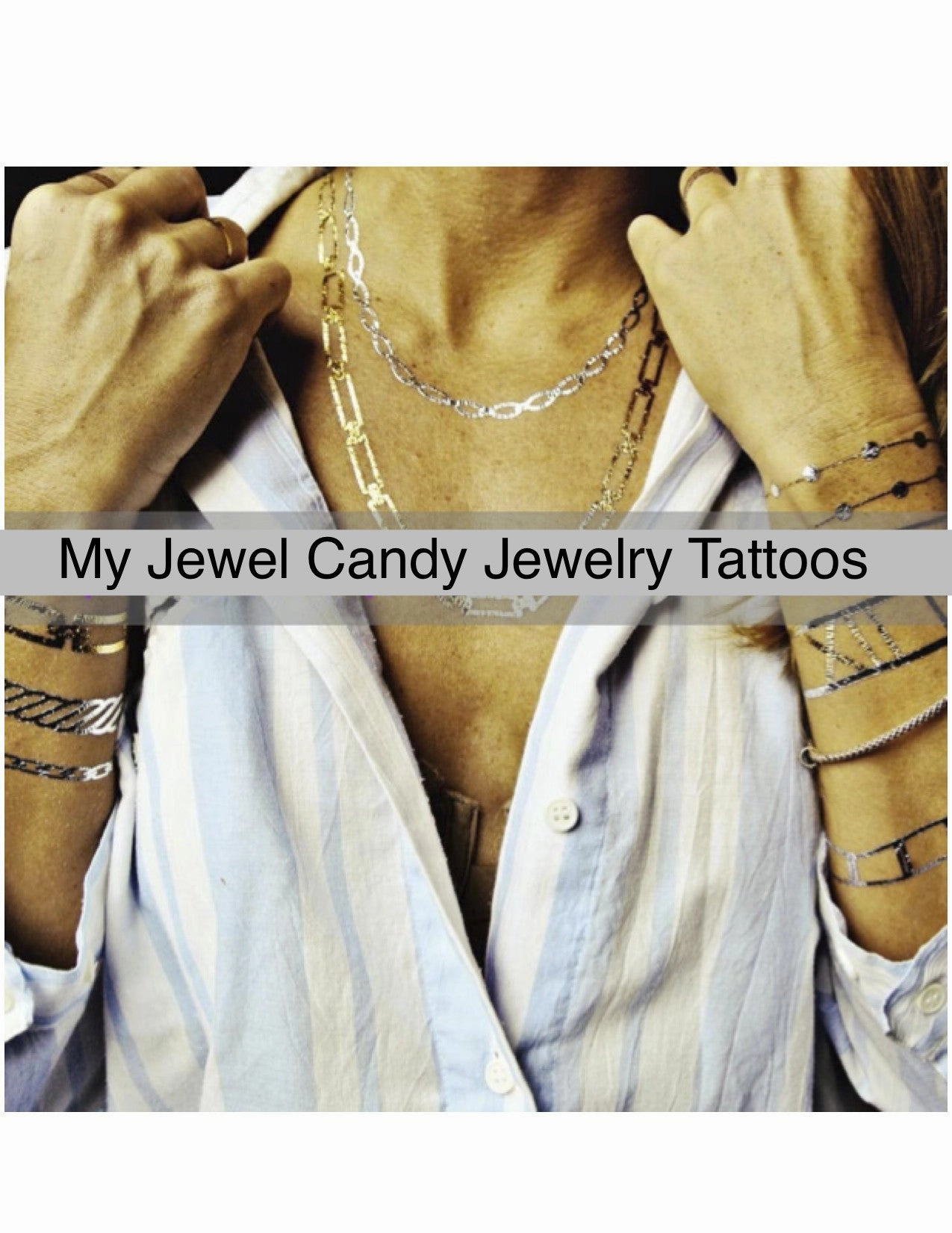 Bali Candy Temporary Jewelry Tattoos III (includes 4 sheets with 4 styles)
