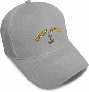 Baseball Caps for Men & Women Embroidered Deck Hand Anchor Boat Gold Embroidery Ladies & Men Baseball Hats