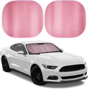 BDK Metallic Pink Car Windshield Sun Shade - Blocks UV Rays Sun Visor for Windshield - Easy Setup Keeps Vehicle Cool - 31.75 x 28.76