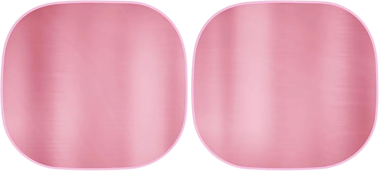 BDK Metallic Pink Car Windshield Sun Shade - Blocks UV Rays Sun Visor for Windshield - Easy Setup Keeps Vehicle Cool - 31.75 x 28.76
