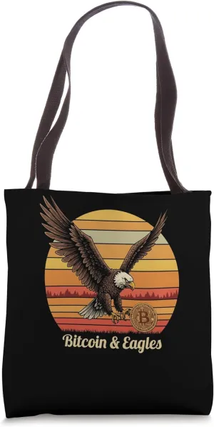 Bitcoin & Eagles Eagle Mining digital Nakamoto HODL Bitcoin Tote Bag