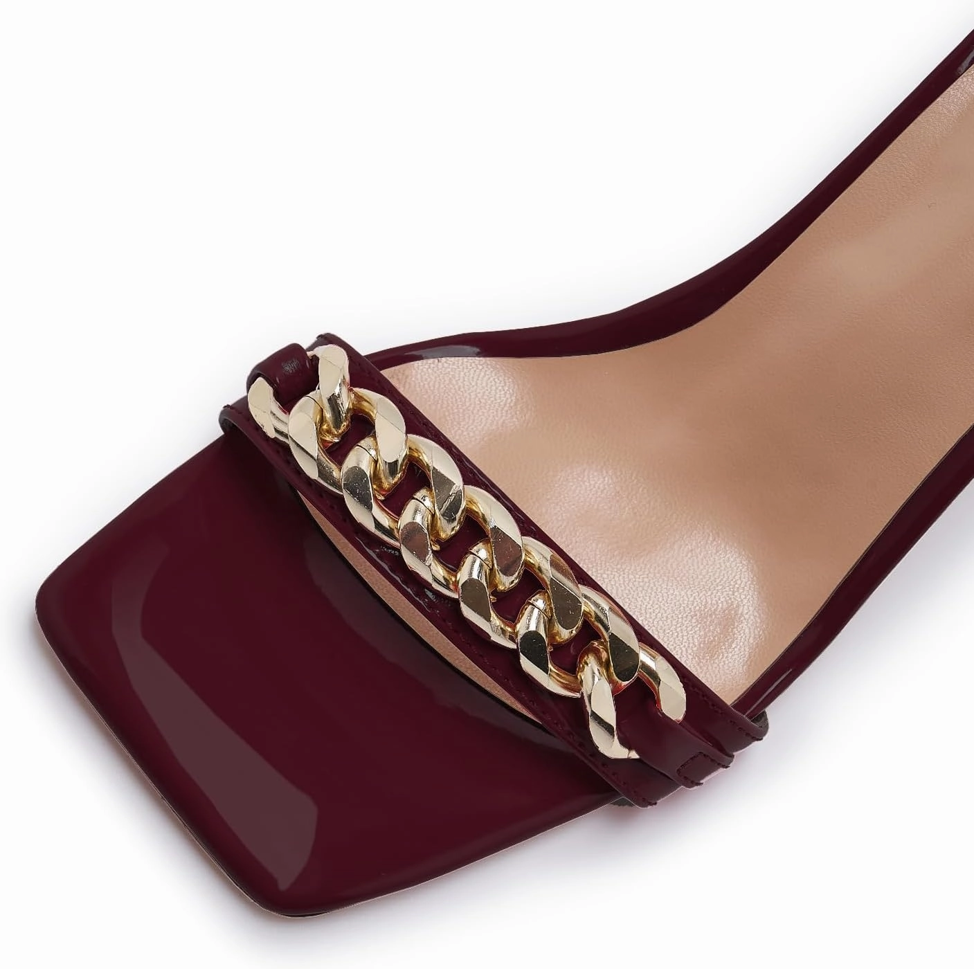 Black and Gold Heels for Women Square Open Toe Stiletto High 3 inch Heels with Back Zip Design