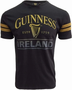 Black Deep Tan Tape Tee-Shirt (Black/Deep Tan, Medium)