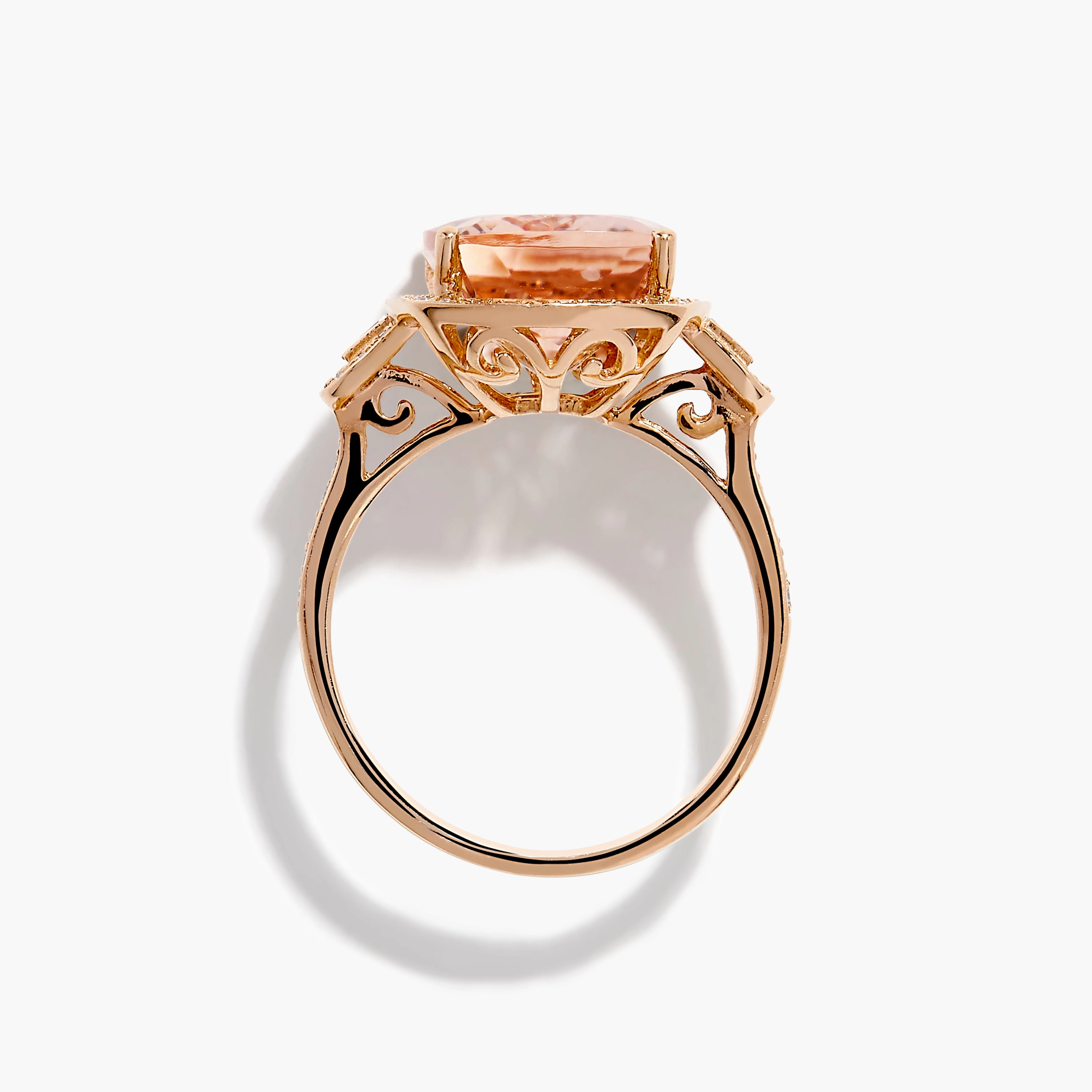 Blush 14K Rose Gold Morganite and Diamond Cocktail Ring