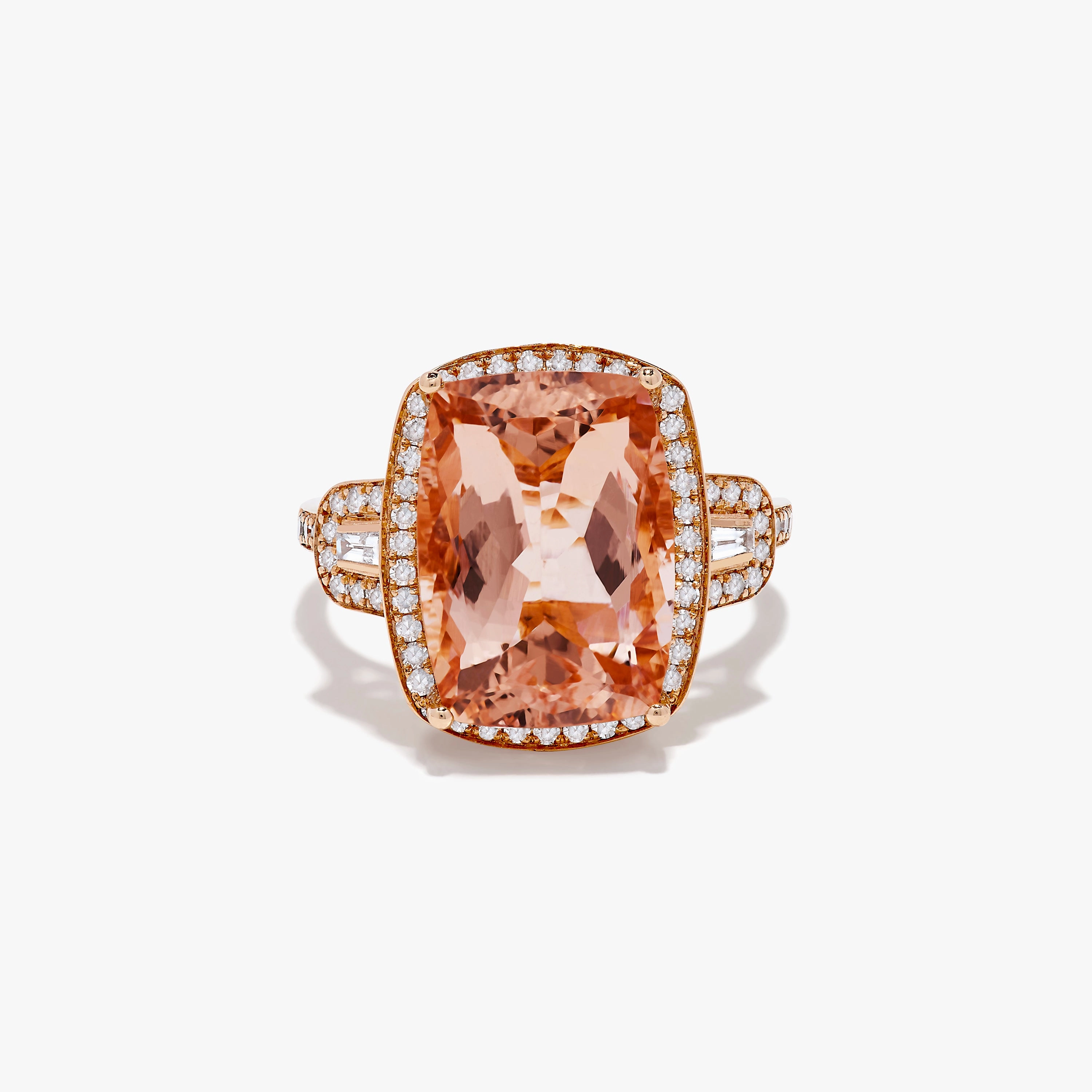 Blush 14K Rose Gold Morganite and Diamond Cocktail Ring