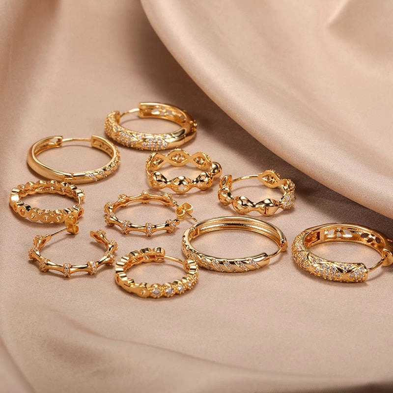 Bold Crystal Hoops