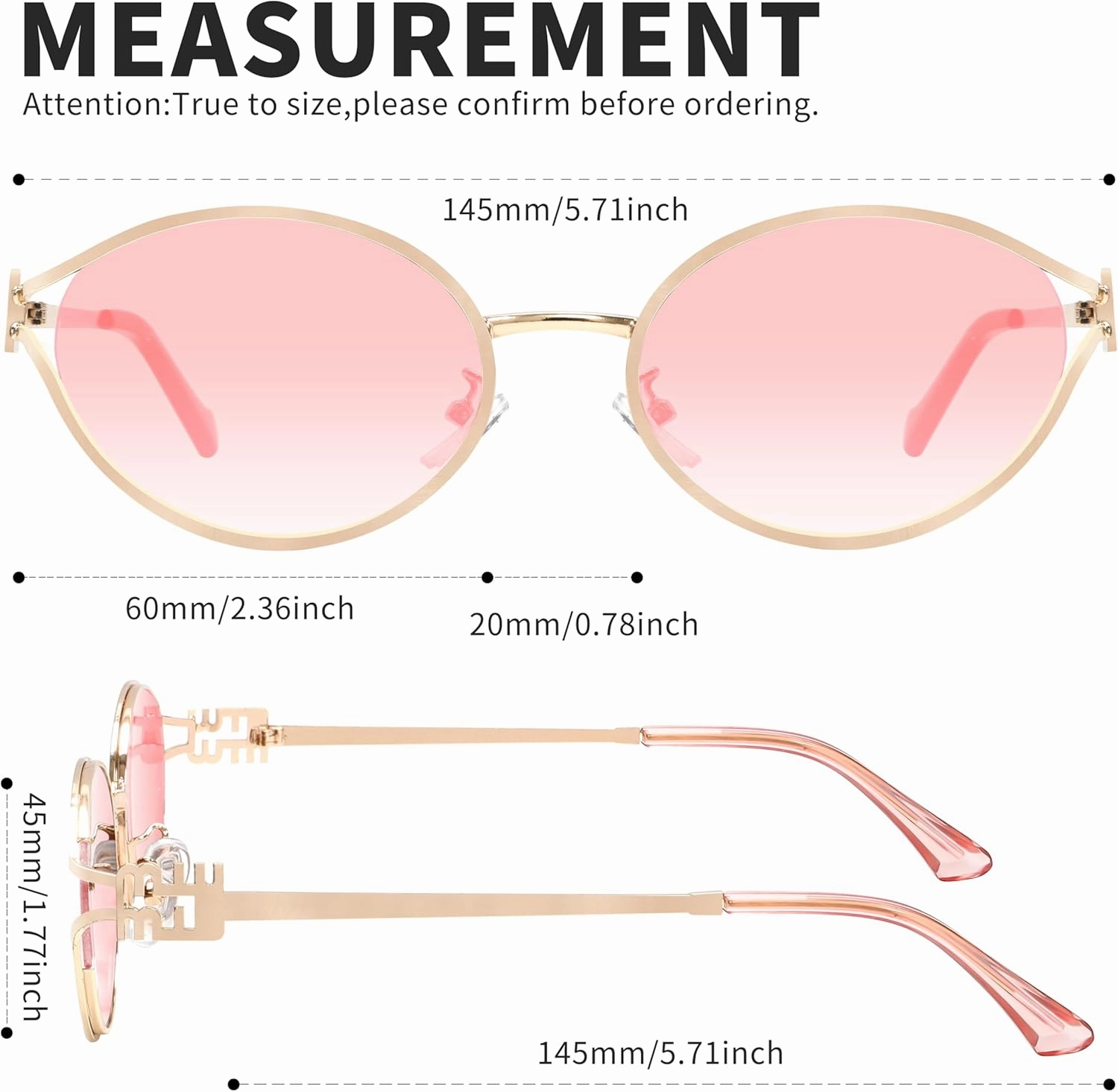 BOTEN Retro Oval Sunglasses for Women Men Small 90s Sun Glasses Trendy Gold Frame Round Shades Cute Designer Sunnies