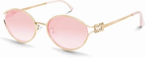 BOTEN Retro Oval Sunglasses for Women Men Small 90s Sun Glasses Trendy Gold Frame Round Shades Cute Designer Sunnies