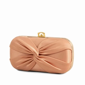 Bow Clutch-Peach