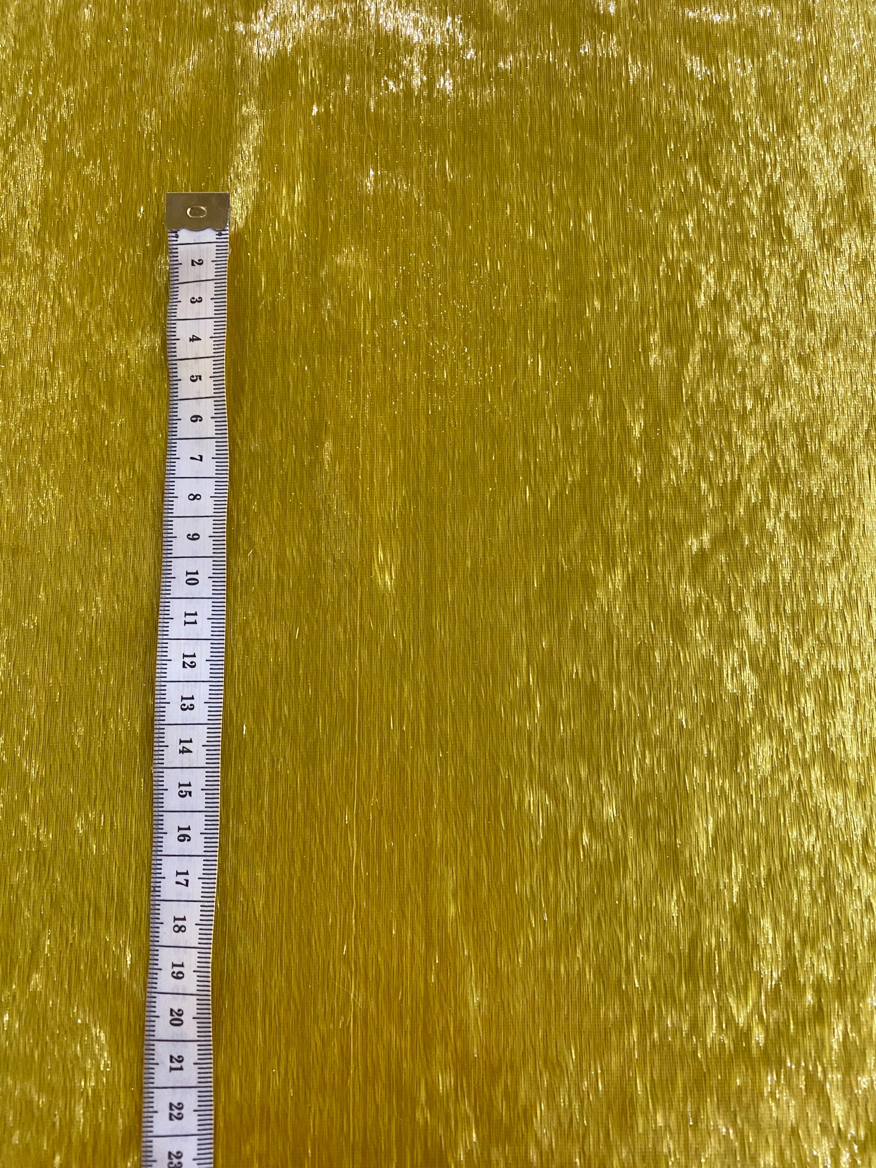 Brushed Metallic Long-pile Velvet - Gold