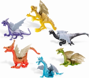 Bulk Dragon Toys - 2 Inch Dragon Playset for Party Favors & Pinata Stuffers - 100 Pcs Goodie Bag Supplies - Bulk Gifts & Easter Gifts for Kids