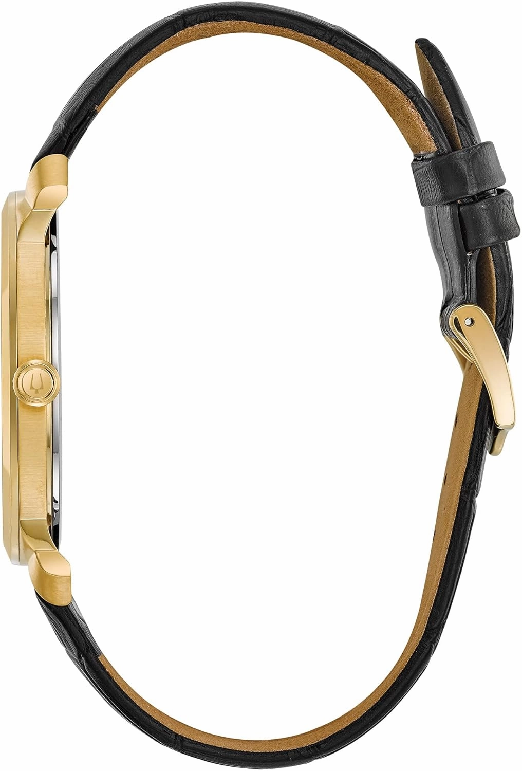 Bulova Men's Classic 3-Hand Quartz Black Leather Strap Watch, Roman Numeral Markers, 41mm