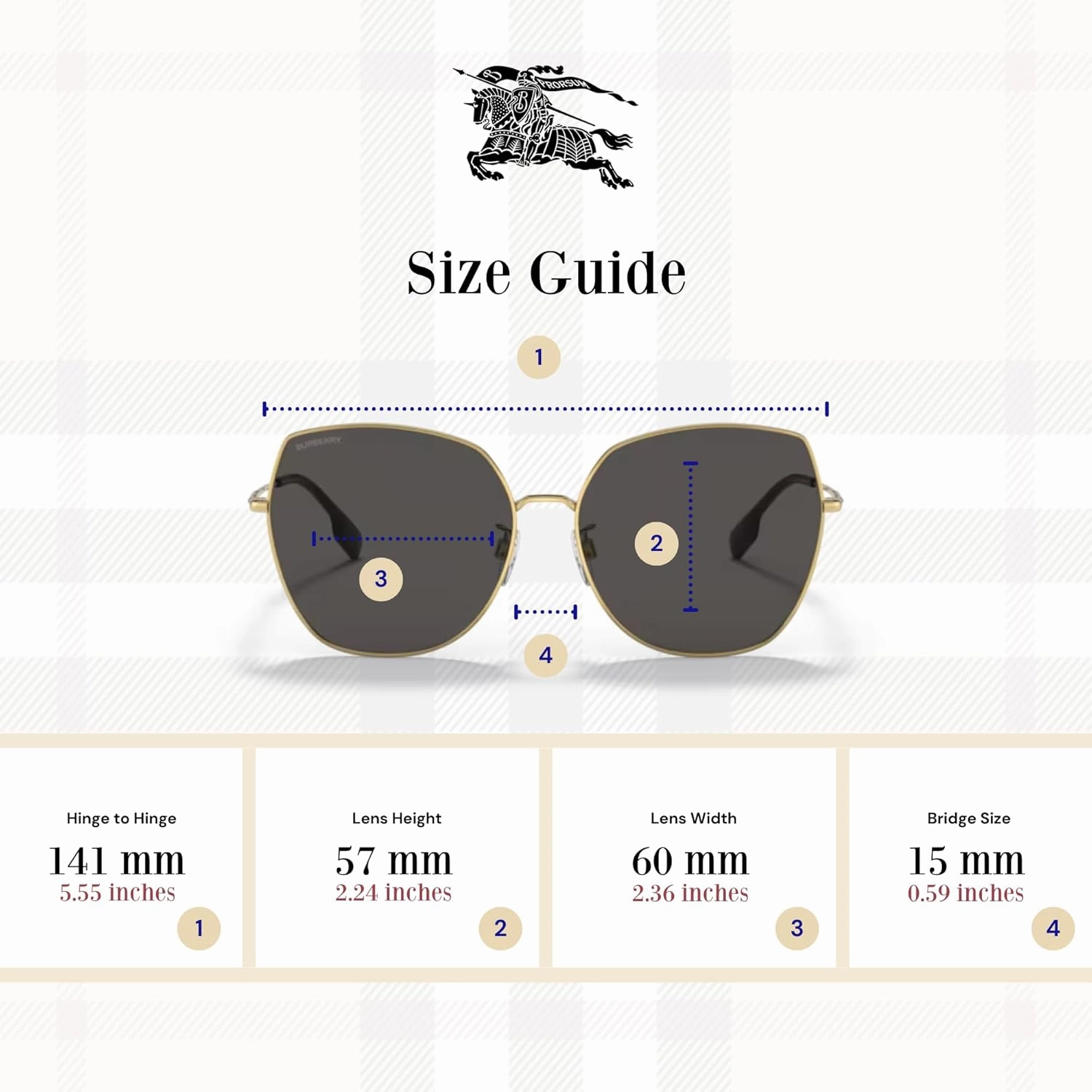BURBERRY BE3136D Square Sunglasses for Women   BUNDLE With Deisgner iWear Complimentary Eyewear Kit