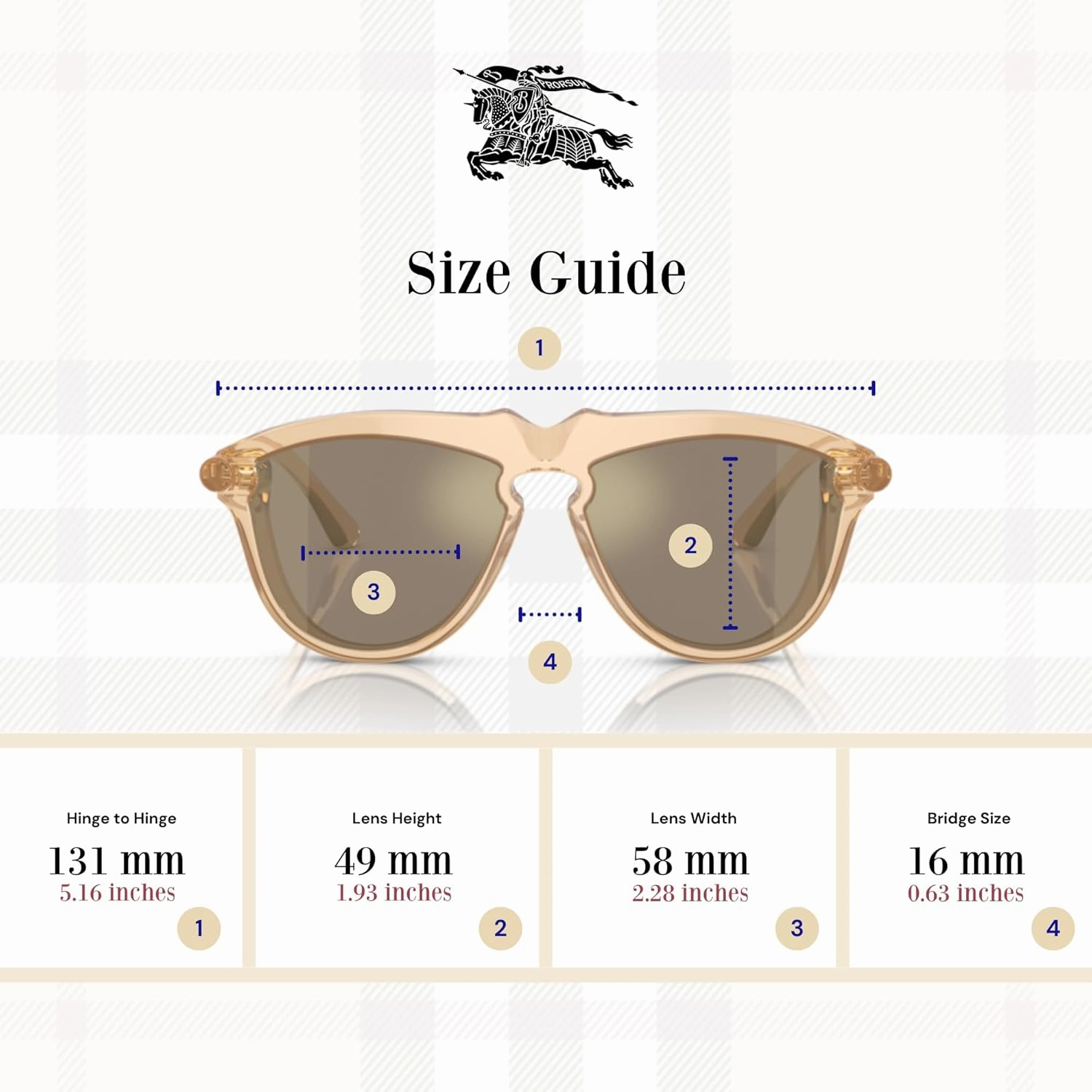 BURBERRY BE4417U Aviator Sunglasses for Men   BUNDLE With Deisgner iWear Complimentary Eyewear Kit
