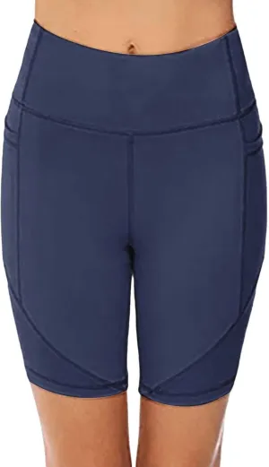 Buttery Soft Shorts Women Butt Lifting Shorts Pockets High Waisted Biker Anti Cellulite Up Gym Yoga Running Sport