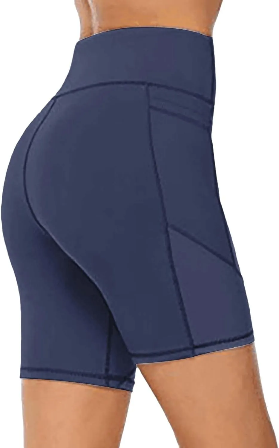 Buttery Soft Shorts Women Butt Lifting Shorts Pockets High Waisted Biker Anti Cellulite Up Gym Yoga Running Sport