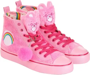 Care Bears Adult Pink Cheer Bear Shoes with Faux Fur and Embroidered Details