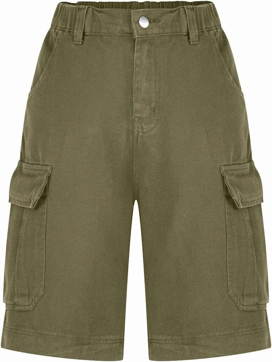 Cargo Shorts Women Plus Size Wide Leg Hiking Cargo Jogger Shorts High Waist Tactical Shorts Y2K Urban Work Shorts