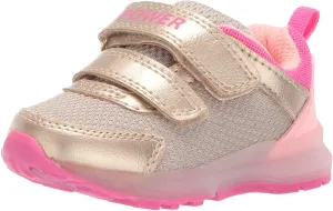 carter's Girl's Drew Metallic Light-Up Sneaker, Gold, 8 M US Toddler