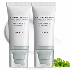 Centella Sunscreen SPF 50 ,Face Sun Screen Long-Lasting Protection【Moisturizing Water Fit】【 Refreshing &Non-Greasy】【Lightweight】【NO White Cast - Dry Oily Skincare】Blue×2