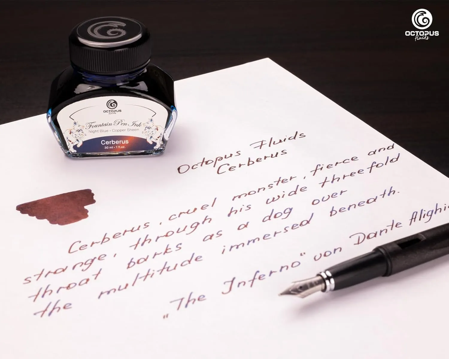 Cerberus Sheen Ink 30ml Blue Fountain Pen Ink