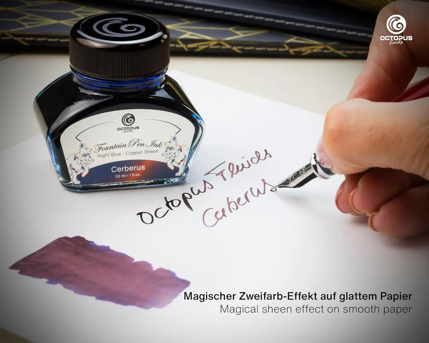 Cerberus Sheen Ink 30ml Blue Fountain Pen Ink