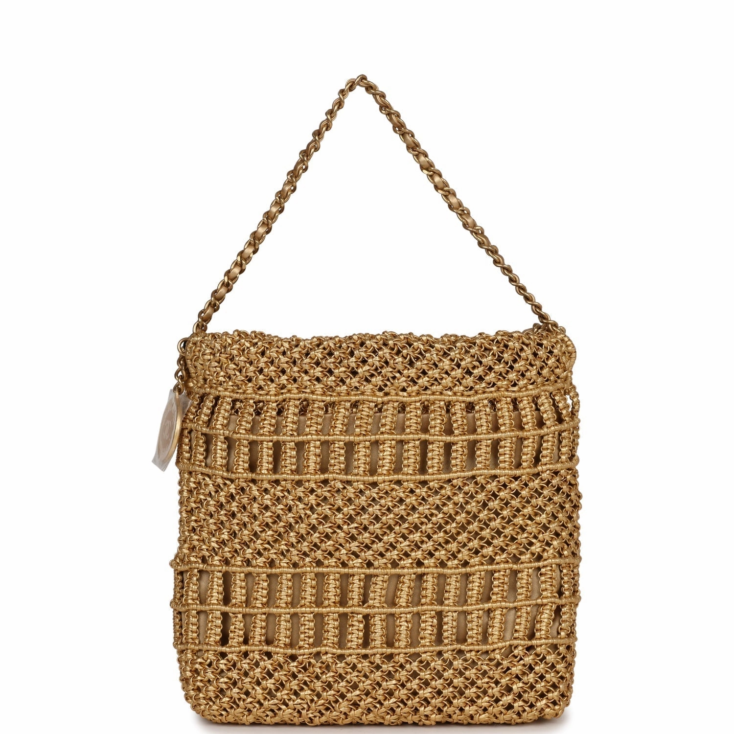 Chanel Mini 22 Bag Gold Macrame Calfskin Gold Hardware