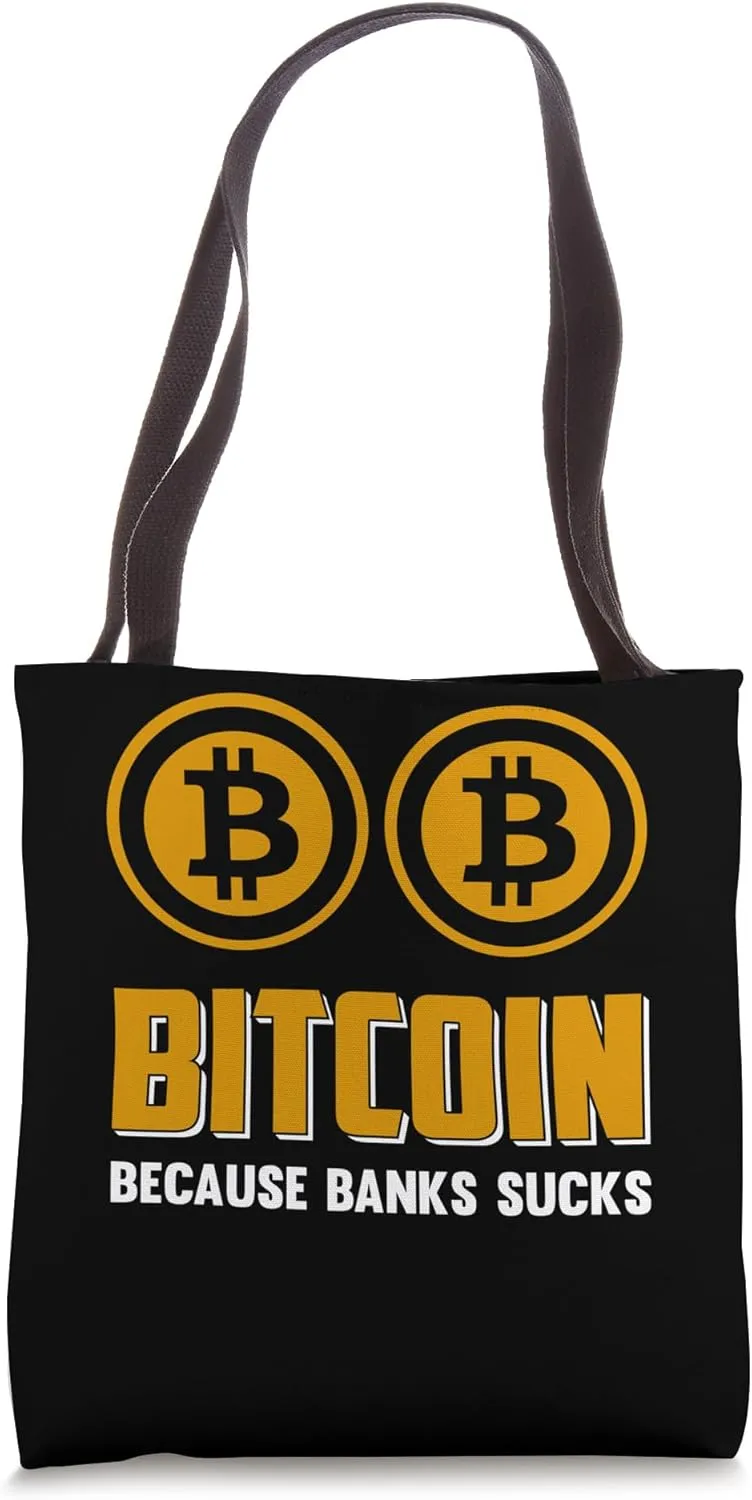 Check me Mining Bitcoins Nakamoto HODL Fiat banks Bitcoin Tote Bag