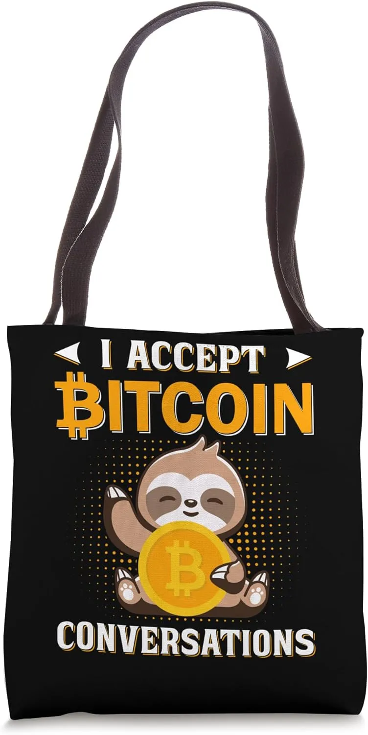 Check me Mining Bitcoins Nakamoto HODL i accept Bitcoin Tote Bag