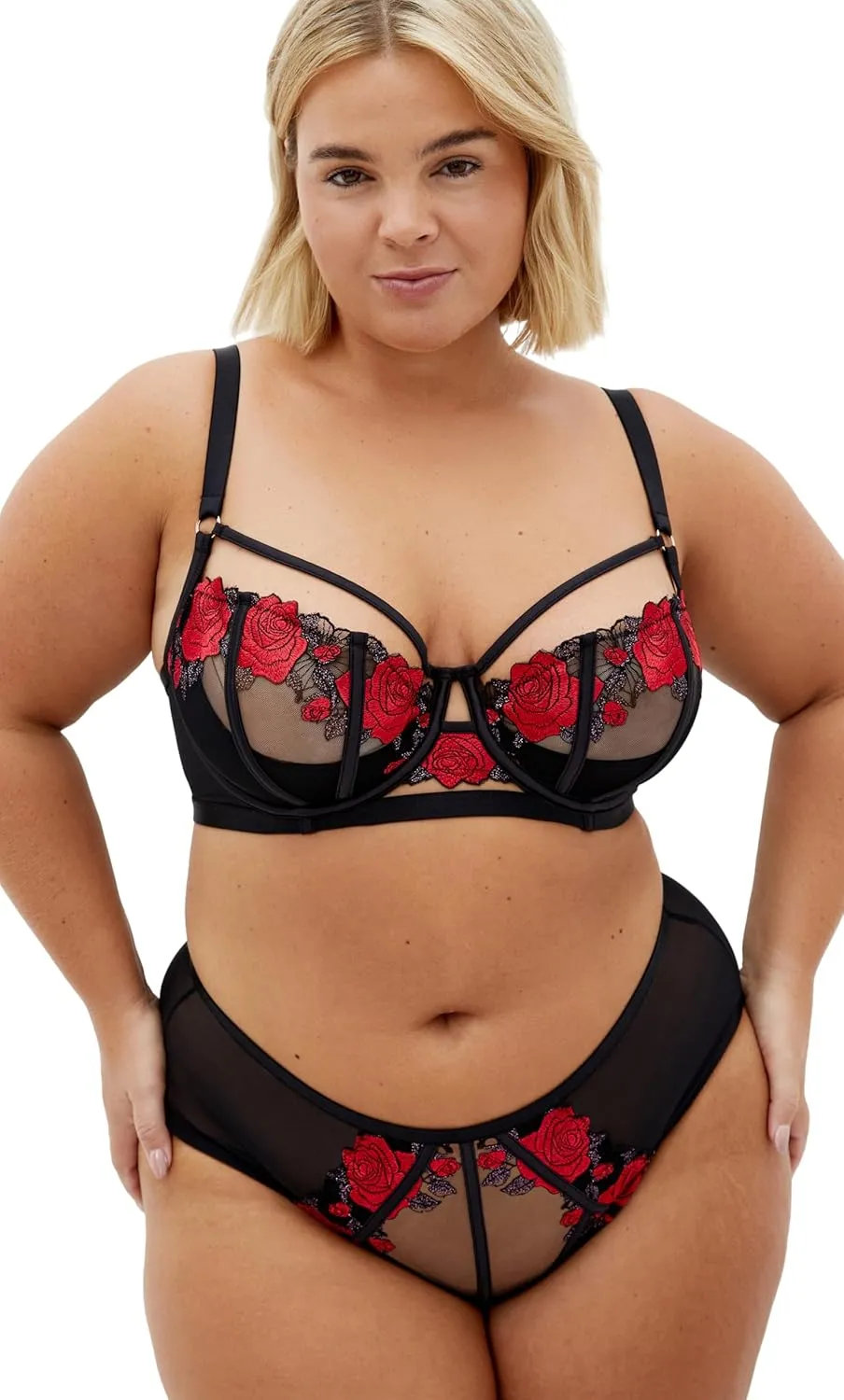 City Chic Women's Plus Size Shorty-Serena Ouvert