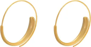 Classcial 18K Plated Large Round Statement Jewelry Gold Hoop Earring for Women Hypoallergenic