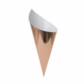 Classic Metallic Rose Gold Snack Cone  (PK10)