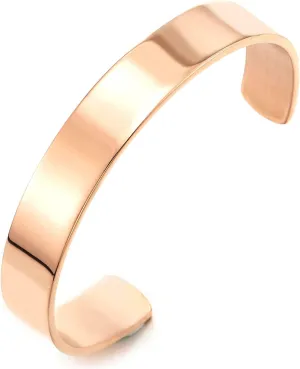 COOLSTEELANDBEYOND Stainless Steel Adjustable Cuff Bangle Bracelet for Men Women Minimalist